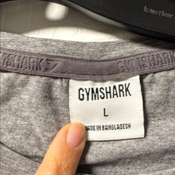 Gymshark Heather Gray Long Sleeve Crop Top - Picture 2 of 2